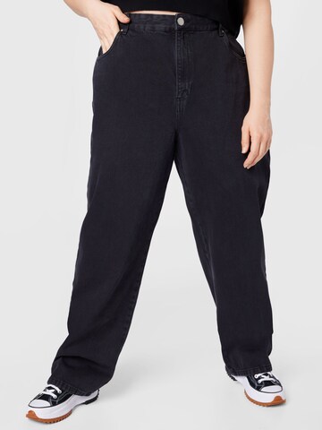 Loosefit Jean Cotton On Curve en noir : devant