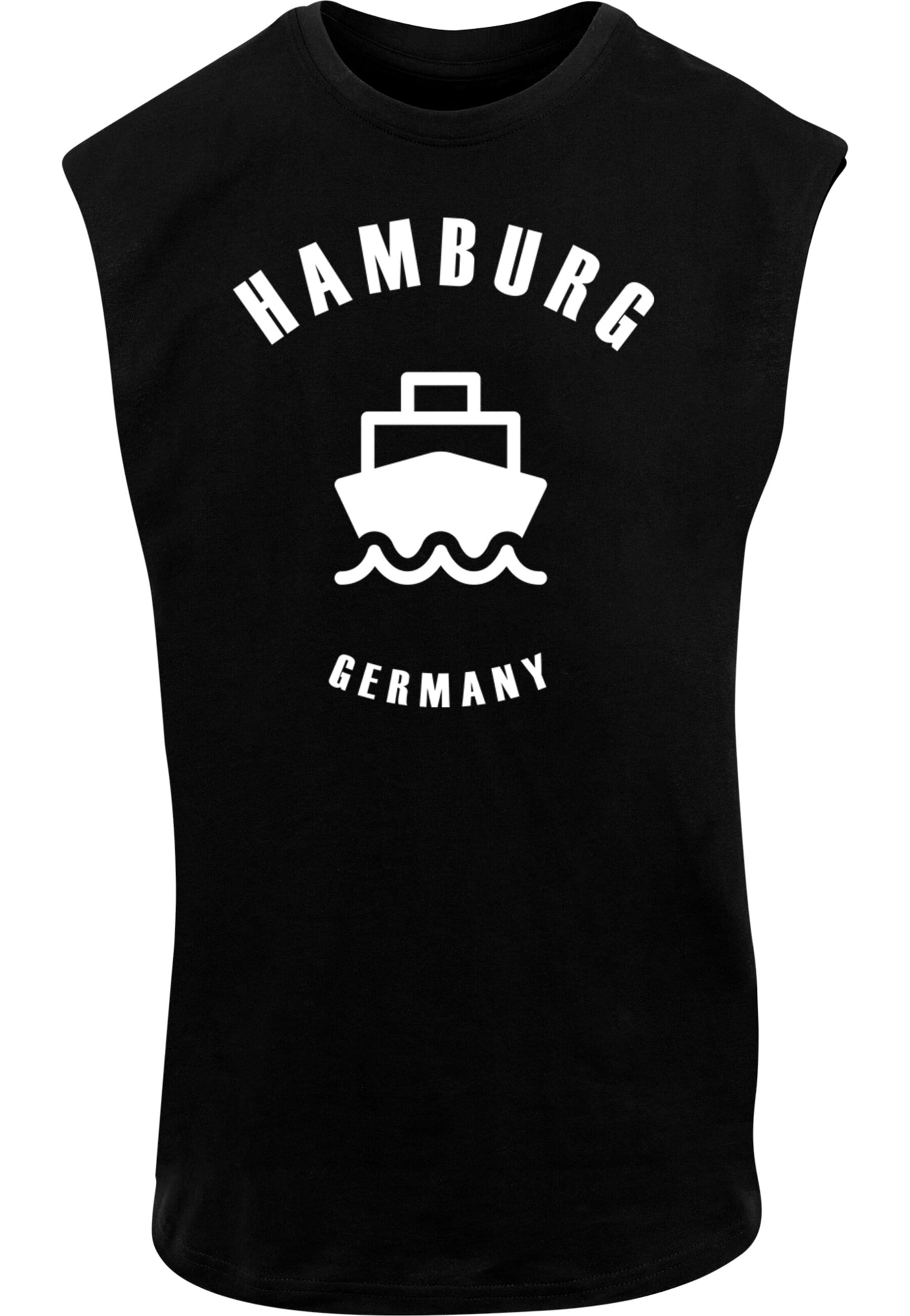 Merchcode Shirt 'Hamburg X' in Zwart: voorkant