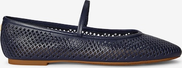 mėlyna Lauren Ralph Lauren Balerinos su dirželiais 'JAYNA': priekis