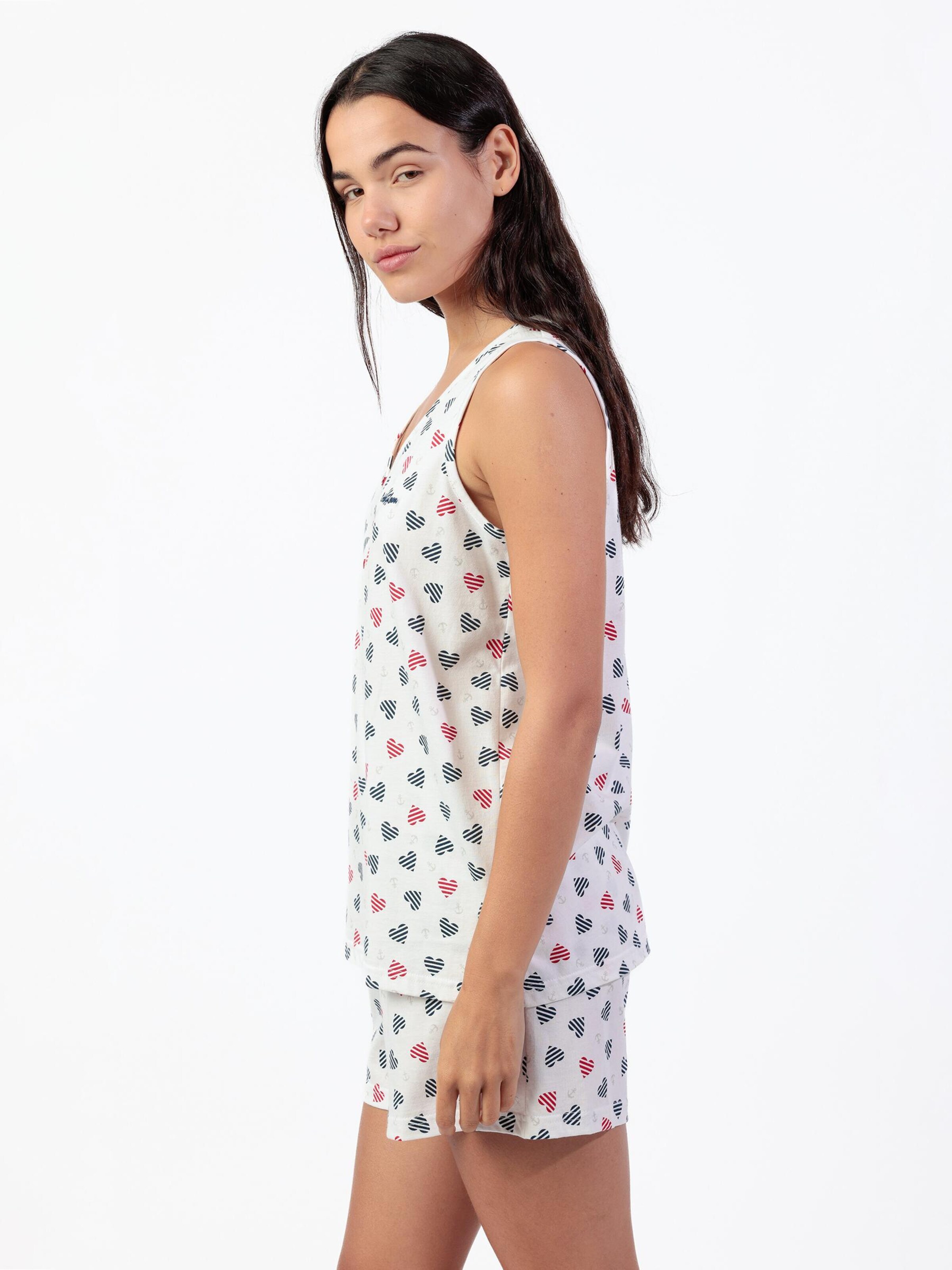 admas - Pijama 'Ocean Lover' en beige