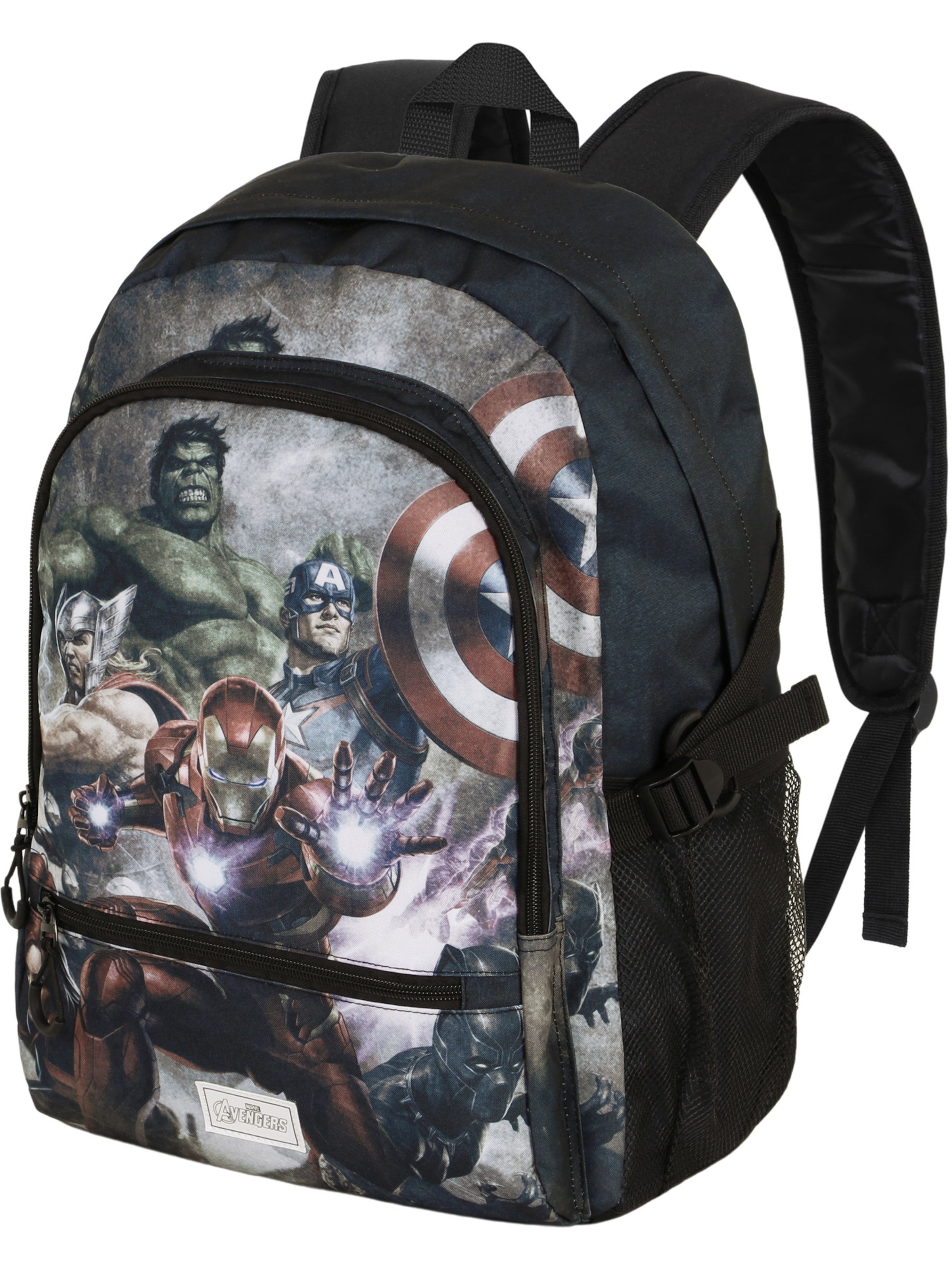 marvel Rugzak 'The Avengers Troupe-FAN Fight 2.0 ' in Zwart: voorkant