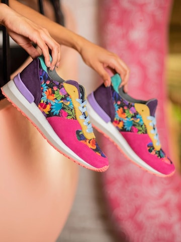 inkkas Sneaker low 'Inkkas Luzon Cush Sneaker – Extra gepolsterter Damen-Sneaker mit Tropenprint'‌‌‌‌‌‌‌‌‌ in Mischfarben