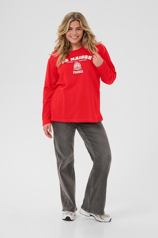 KAFFE CURVE Sweatshirt 'Berla' in Red