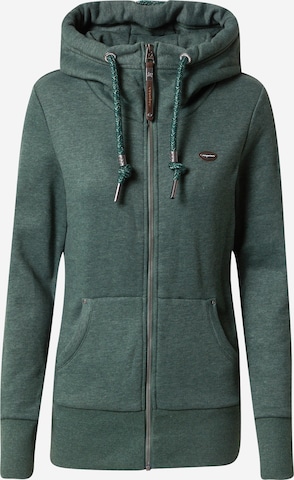 Ragwear Zip-Up Hoodie 'NESKA' in Green: front