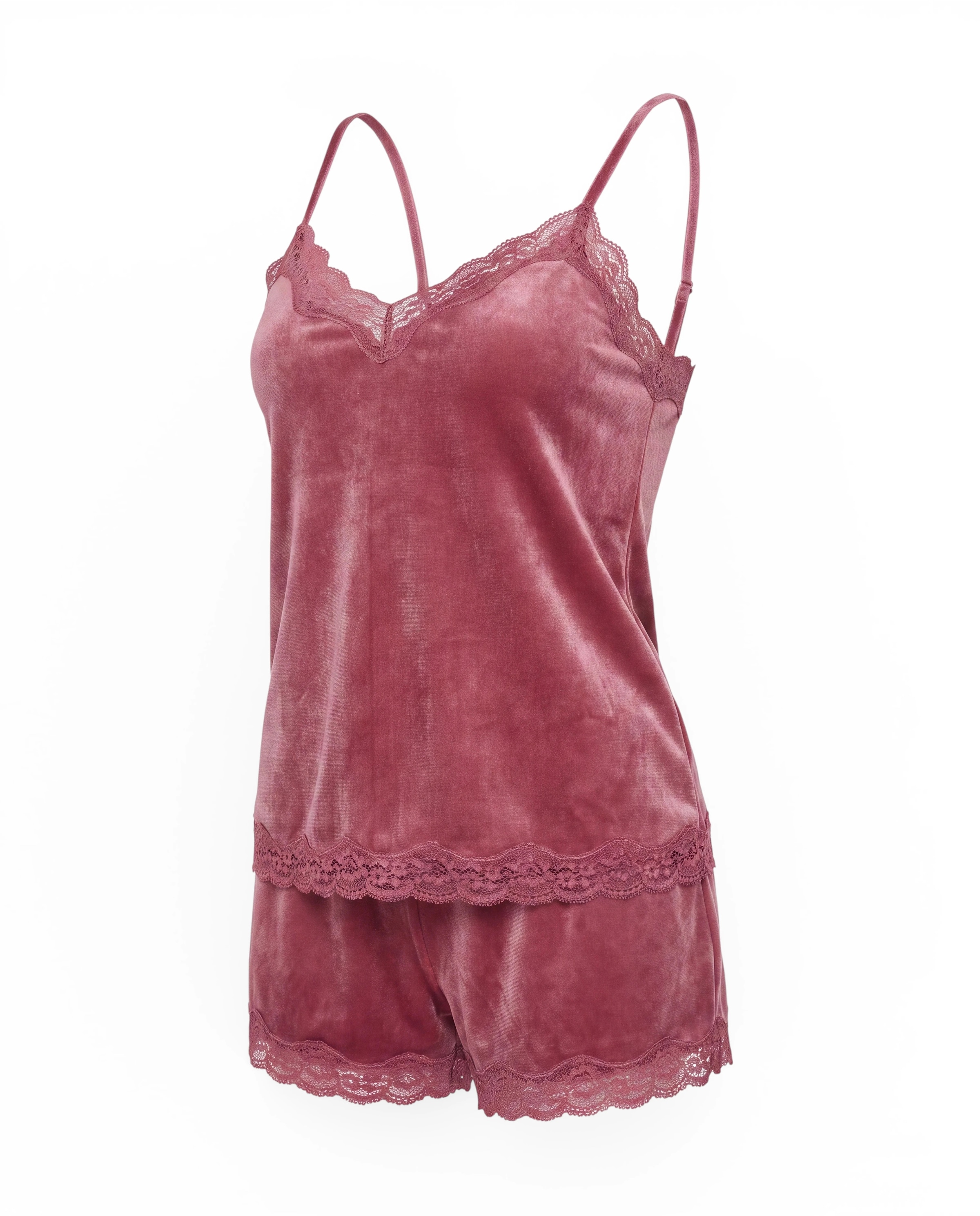 Hunkemöller Korte pyjama in Roze: voorkant