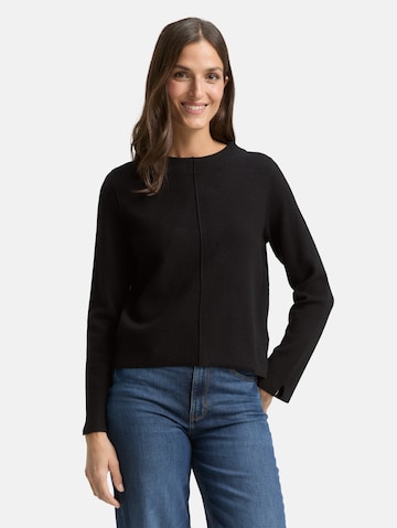 TOM TAILOR Sweater in Black: front