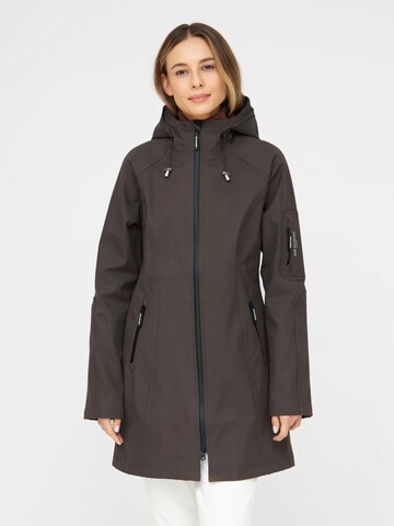 Manteau fonctionnel 'RAIN37' ILSE JACOBSEN en marron : devant