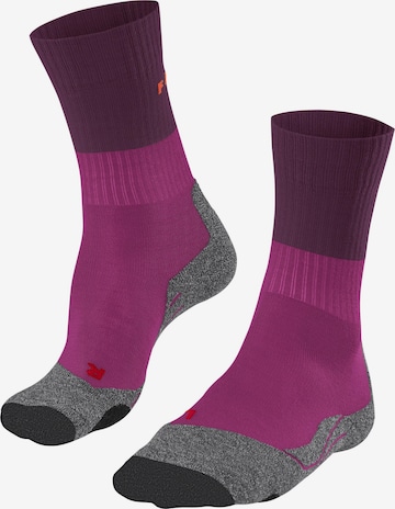 FALKE Athletic Socks 'TK2 Explore' in Pink: front