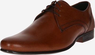 BURTON MENSWEAR LONDON Обувки с връзки в кафяво: отпред