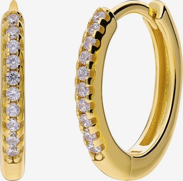 Boucles d'oreilles Lucardi en or : devant