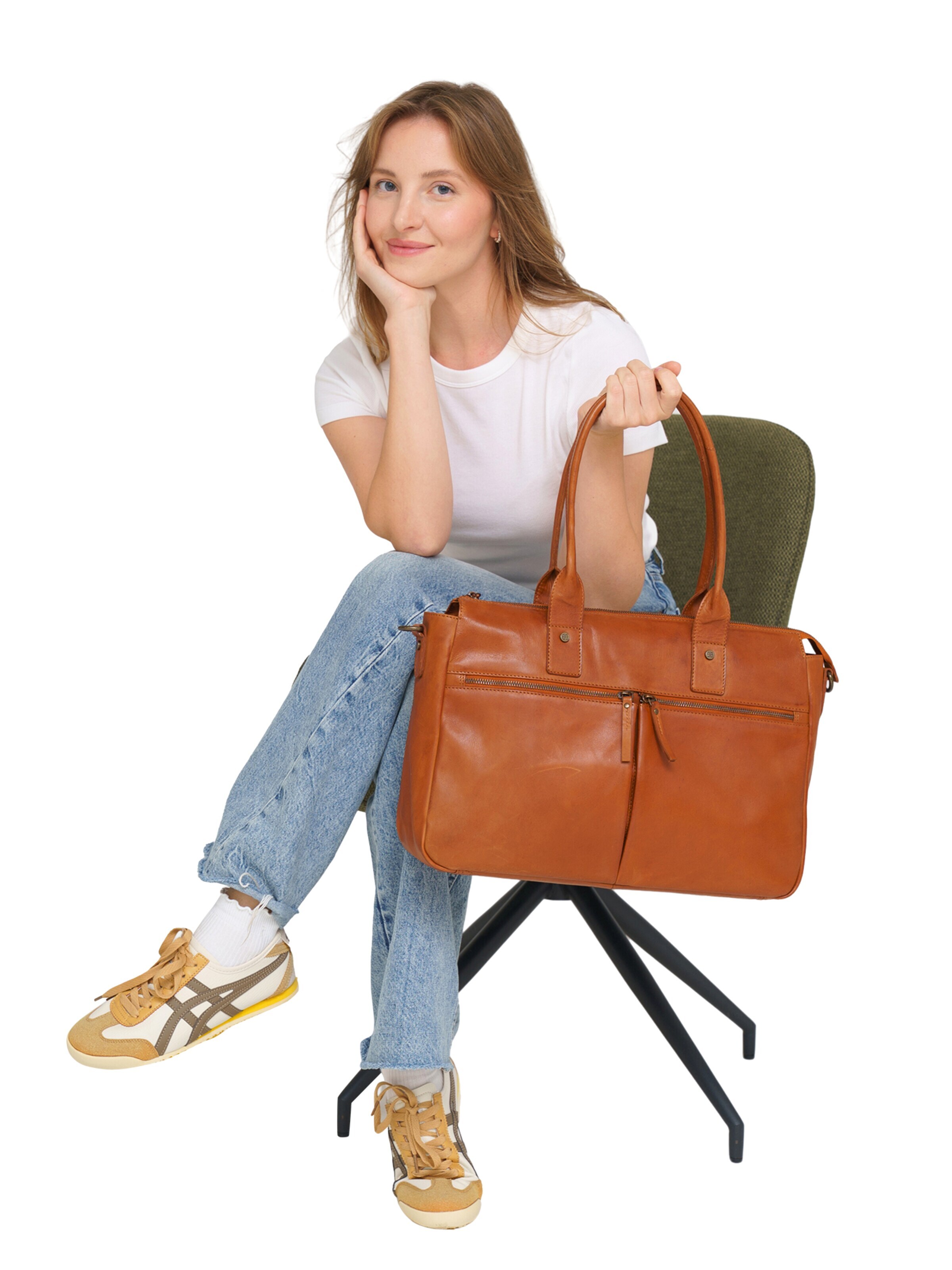 Bellicci Laptop Bag 'Greselle' in Brown