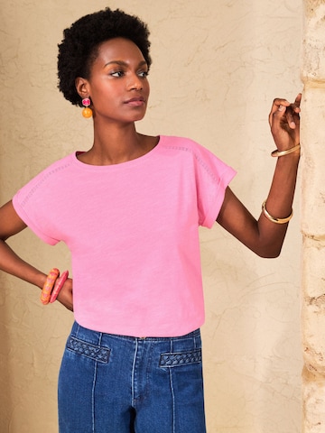 T-shirt love & roses en rose