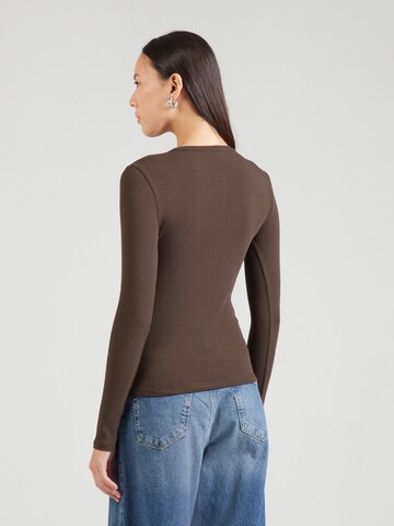 PIECES T-shirt 'PCKITTE' i brun