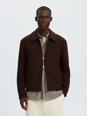 SELECTED - Chaqueta de entretiempo 'SLHPhilip' en marrón: frente