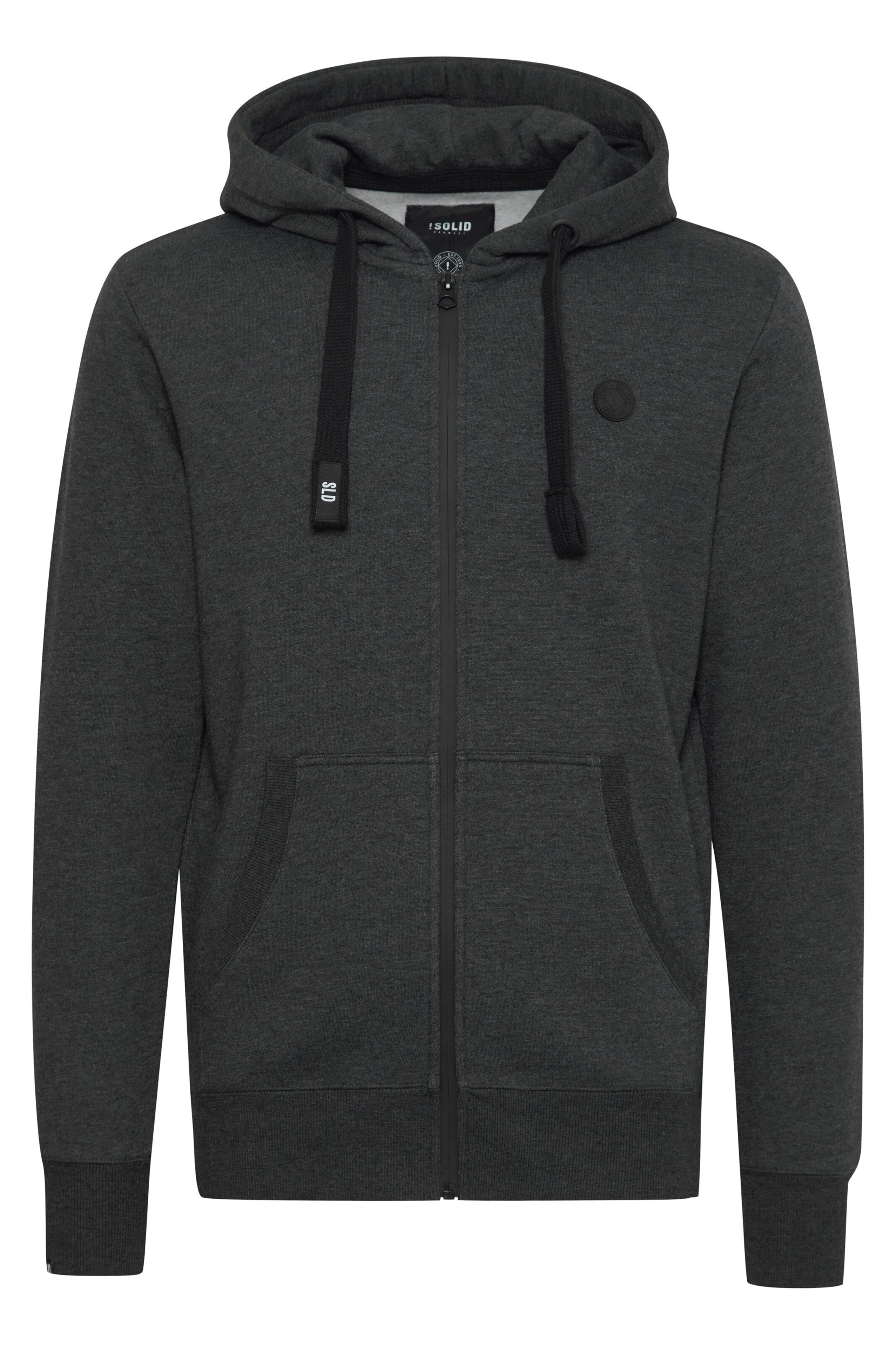 Giacca di felpa 'Bene zip' di !Solid in grigio: frontale