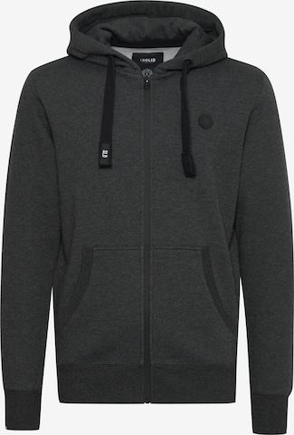 !Solid Zip-Up Hoodie 'BENE ZIP' in Grey: front