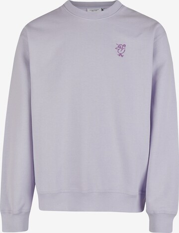 Cleptomanicx Sweater 'Sketch Gull' in Purple: front