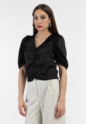 faina Blouse in Zwart: voorkant