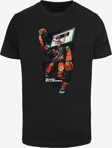 Mister Tee Shirt 'Bball Robot' in Black: front