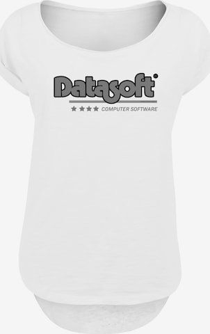 F4NT4STIC T-Shirt 'Retro Gaming Datasoft Logo schwarz' in Weiß: predná strana