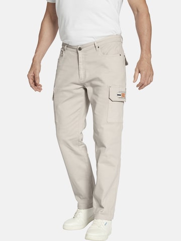 Loosefit Pantalon cargo ' Carlson ' Jan Vanderstorm en beige : devant