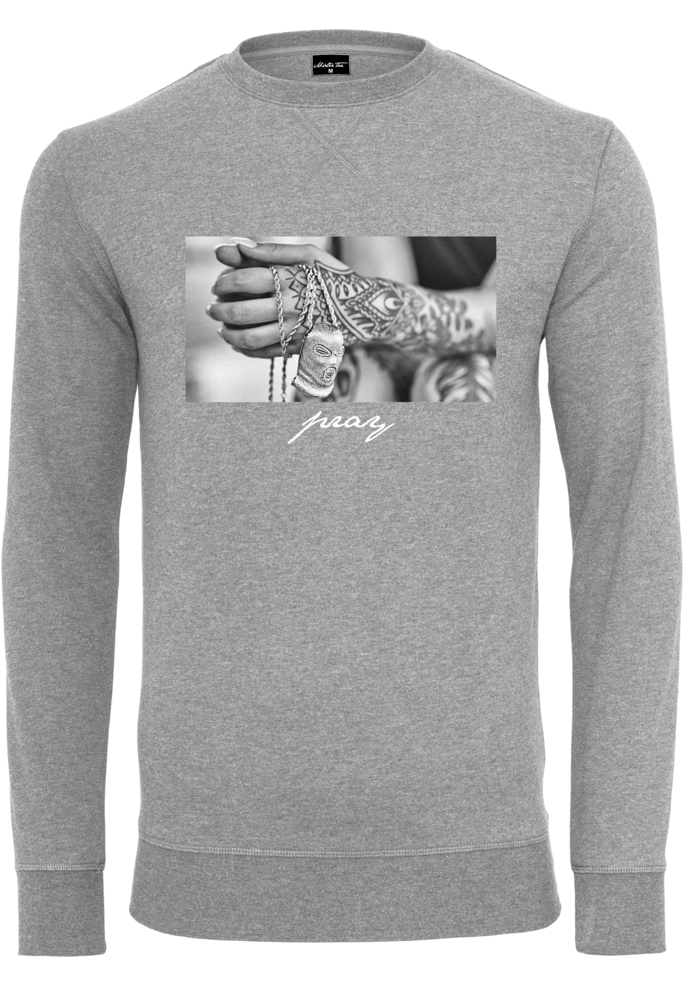 MT Men Sweatshirt 'Pray 2.0' in Grijs: voorkant
