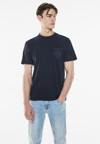 Street One MEN Shirt 'Slub' in Blue: front