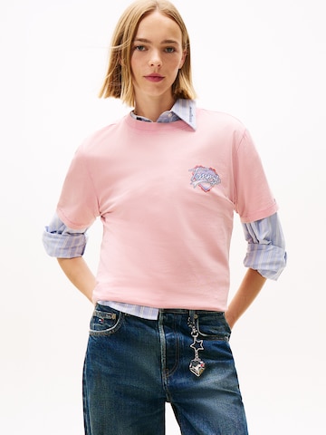 Tommy Jeans Shirt in Pink: front