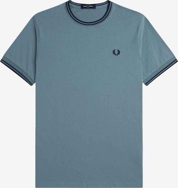 Fred Perry Koszulka 'Camiseta fred perry azul contrast ribeted tee' w kolorze niebieski: przód