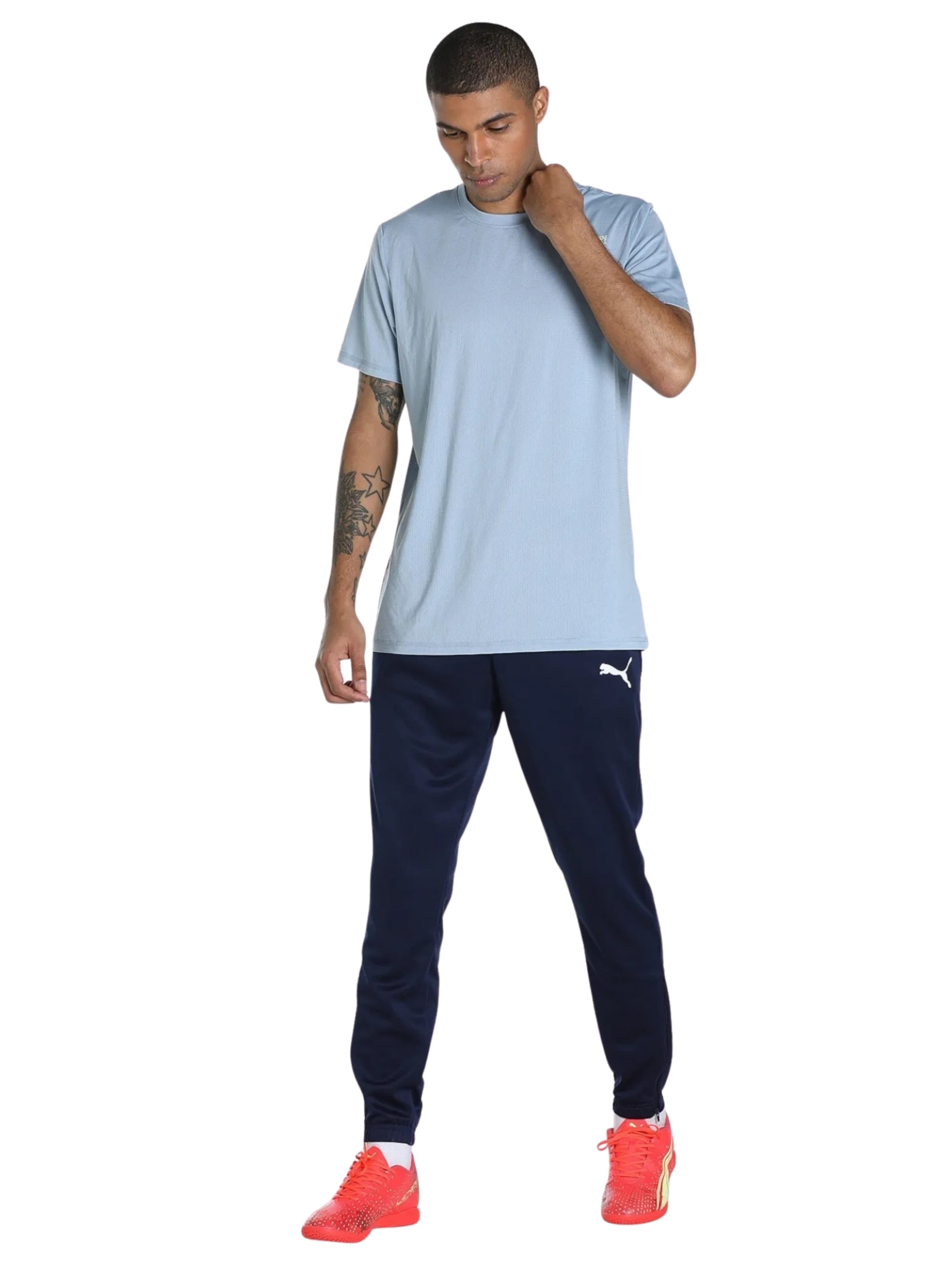 PUMA Tapered Sporthose 'Team Rise' in Blau: Vorderseite