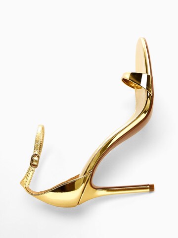 MANGO Strap Sandals 'VIVIANE' in Gold