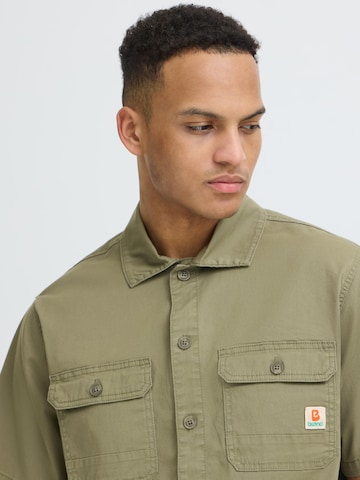 BLEND Comfort Fit Kurzarmhemd ' BHMatz Overshirt ' in Grün
