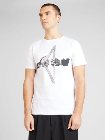 T-Shirt Lindbergh en blanc : devant