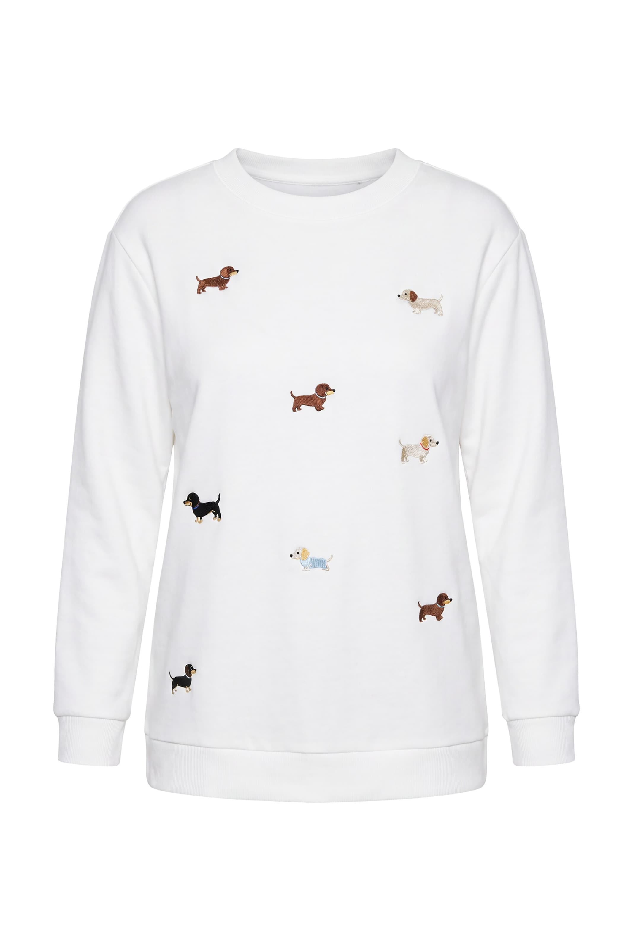 Ulla Popken Sweatshirt in White: front