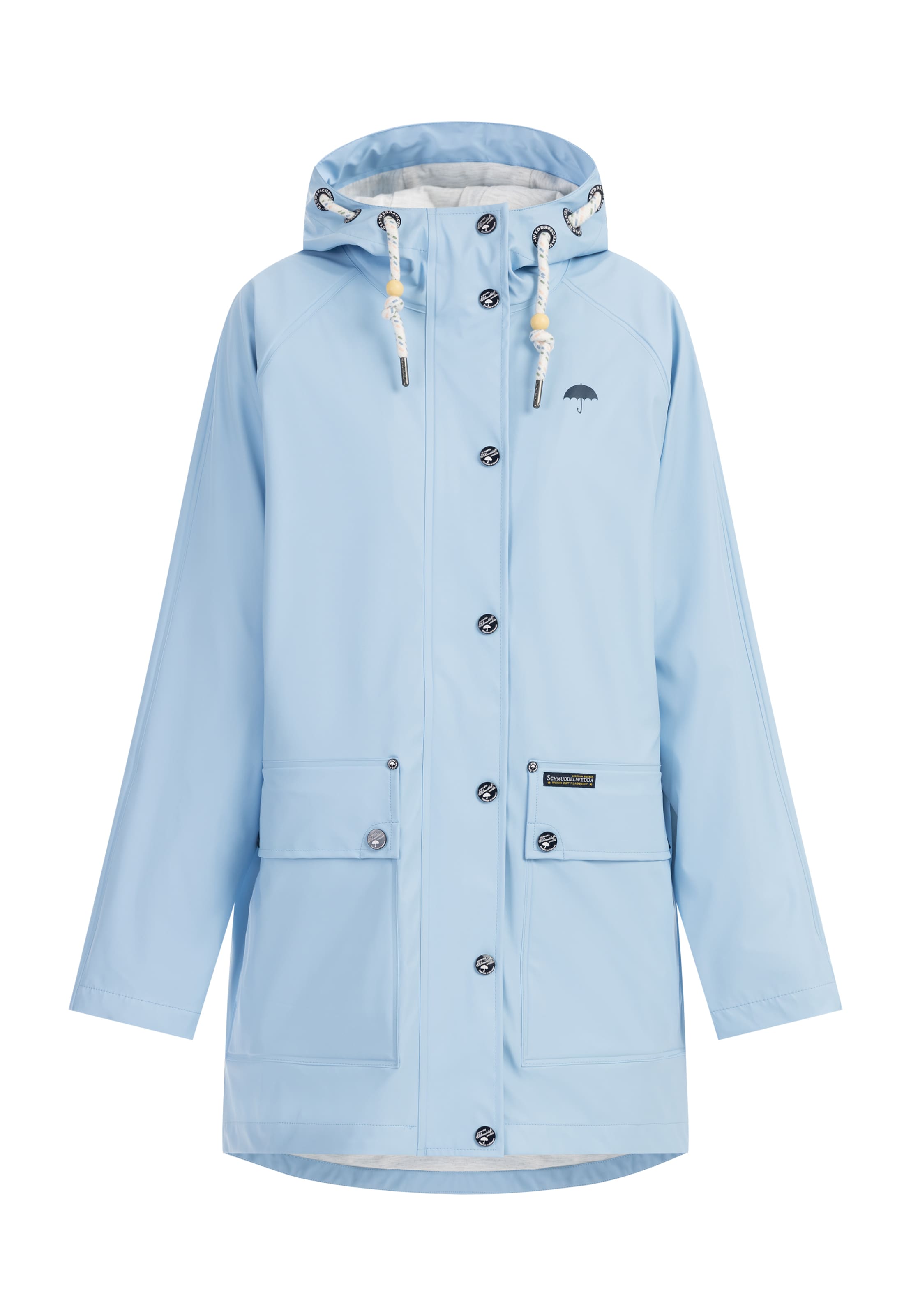 Schmuddelwedda - Sobretudo funcionais em azul: frente