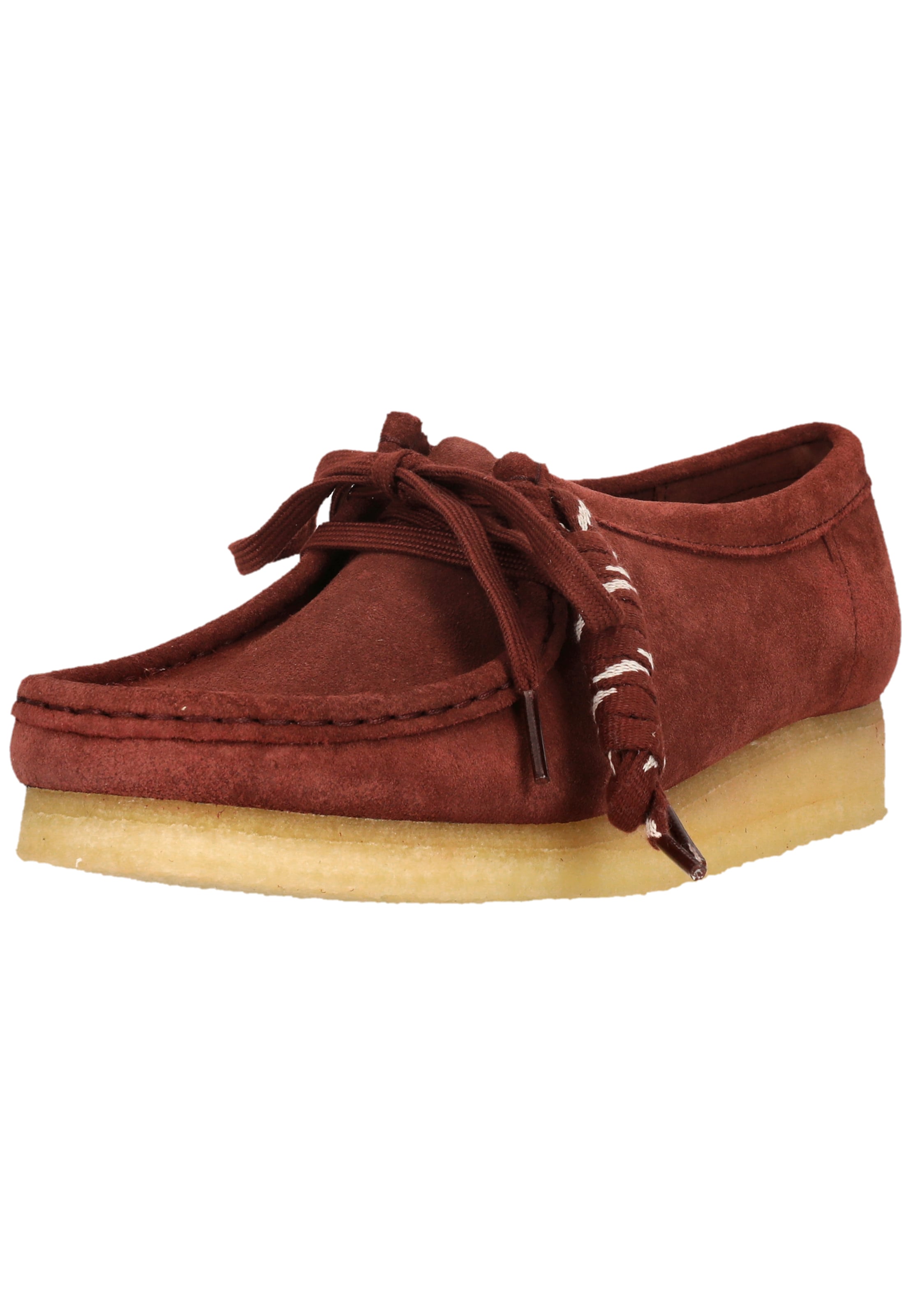 CLARKS Veterschoen 'Wallabee' in Rood: voorkant