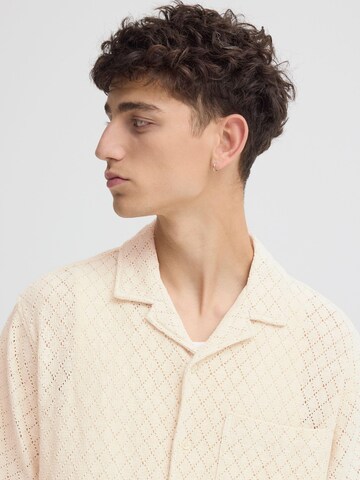 !Solid Comfort fit Overhemd ' SDTeagan ' in Beige