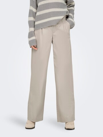 Wide leg Pantaloni chino 'ONLCARRIE' di ONLY in grigio: frontale