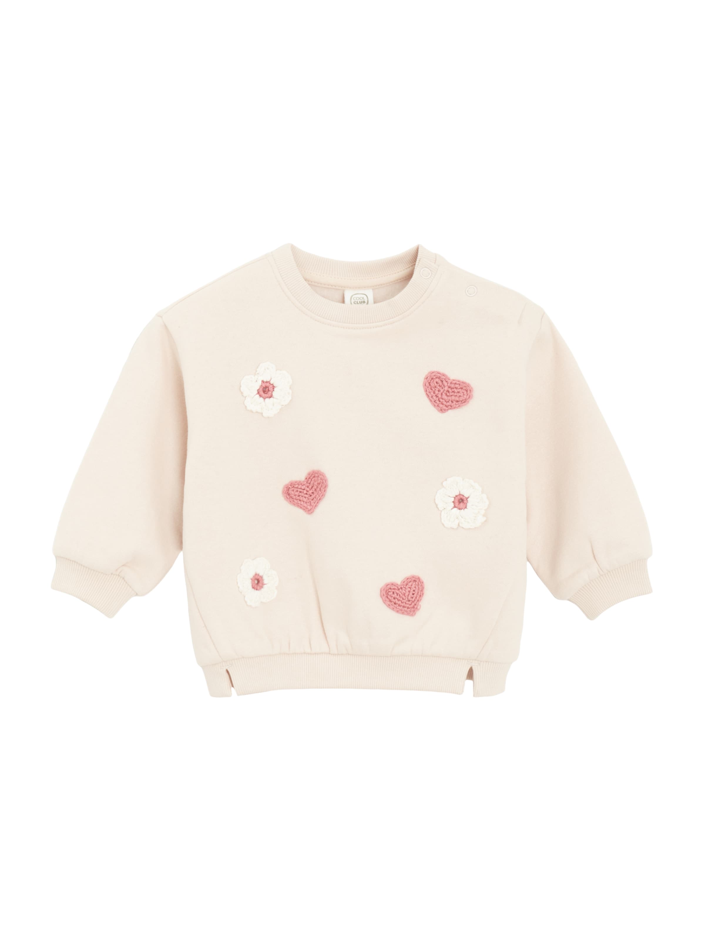 Cool Club Sweatshirt in Beige: voorkant