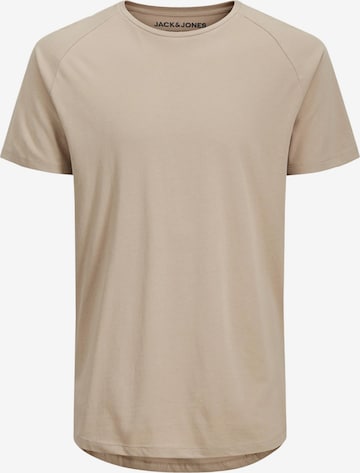 Coupe regular T-Shirt JACK & JONES en beige : devant