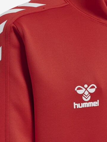 Hummel Athletic Zip-Up Hoodie 'Core Xk Poly' in Red