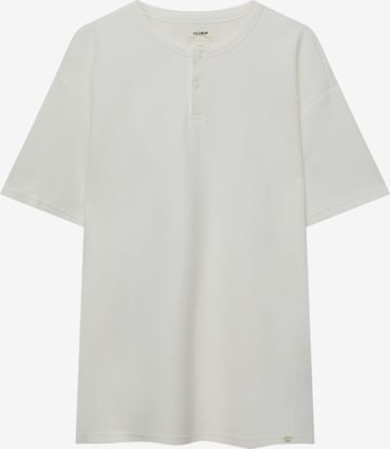 T-Shirt Pull&Bear en blanc : devant