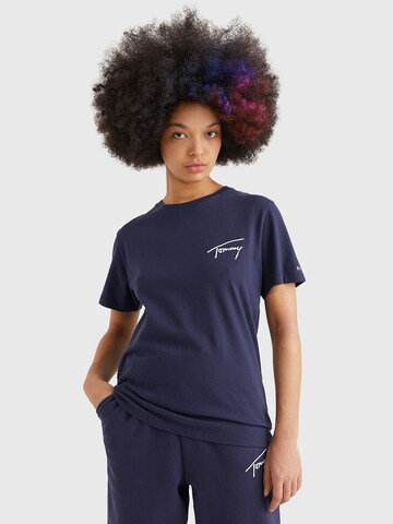 T-shirt Tommy Jeans en bleu : devant