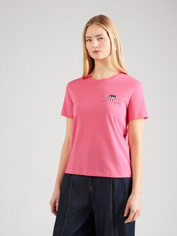 GANT Μπλουζάκι σε ροζ: μπροστά