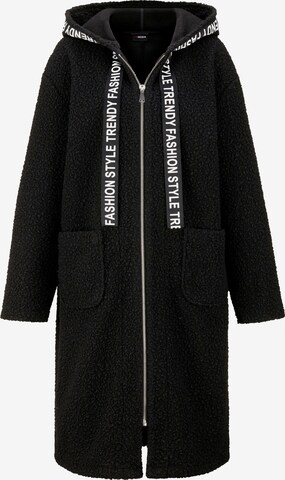 MIAMODA Between-Seasons Coat in Black: front