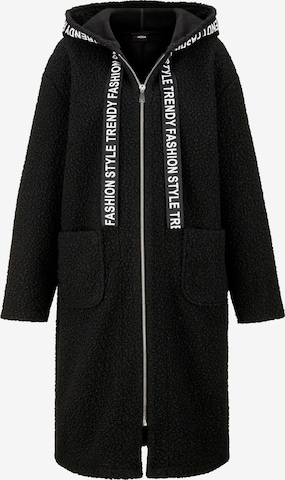 MIAMODA Between-Seasons Coat in Black: front