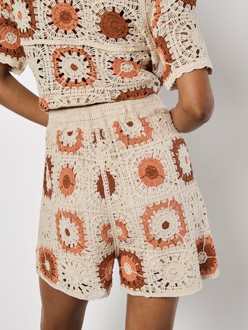 Regular Pantalon Apricot en beige