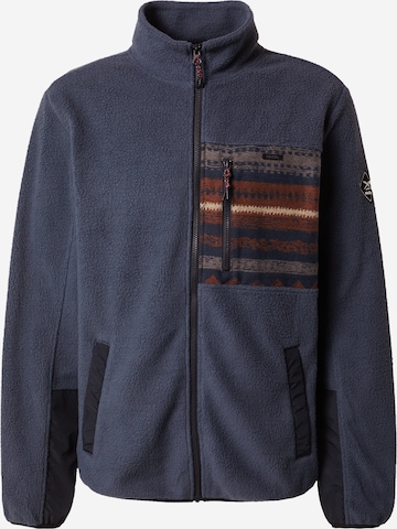 Iriedaily Fleece jacket 'Wonderer Track' in Blue: front