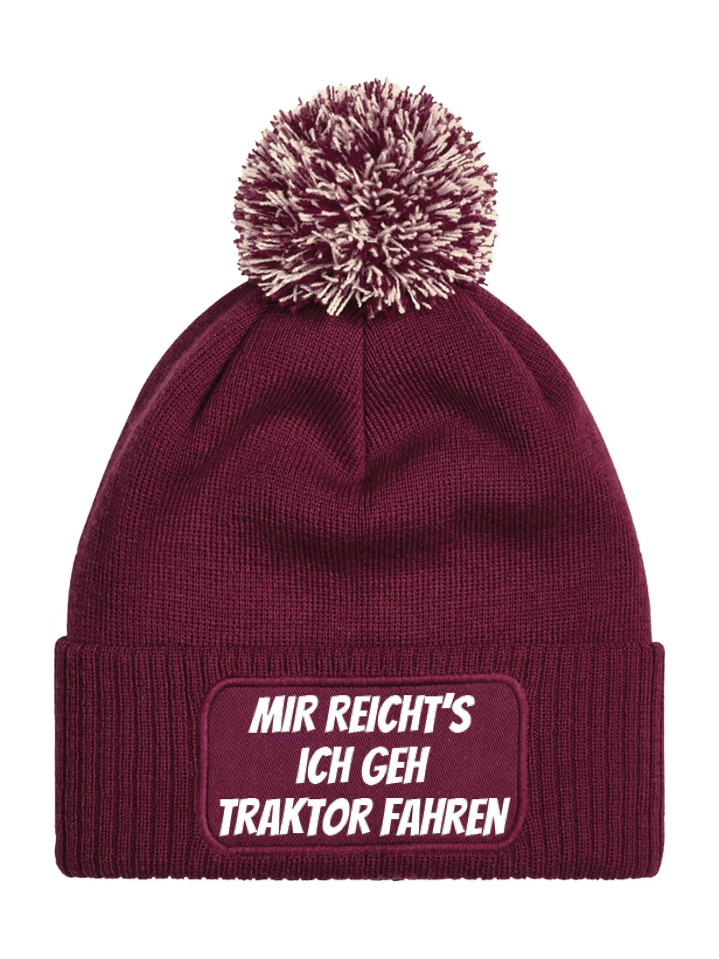 Youth Designz Mütze 'Mir reichts – Traktor'‌‌‌‌‌‌‌ in Rot: Vorderseite