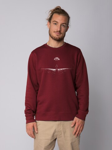 Felpa 'Lost in space' di Watapparel in rosso: frontale